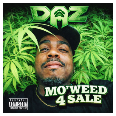 DAZ DILLINGER - MO'WEED 4 SALE CD - WITH NO AUTOGRAPHED